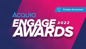 Color graphic reading "Acquia Engage Awards 2022"