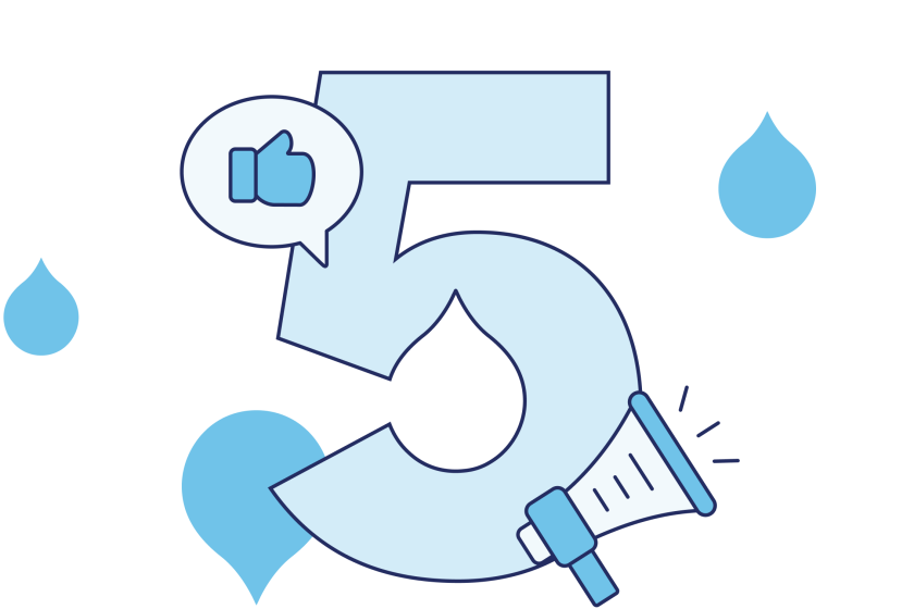 stylized graphic of the number 5