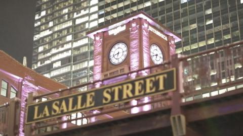 image of LaSalle Street with buildings in the background in Chicago