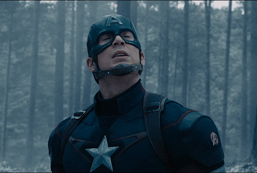Captain America dropping head, exasperated