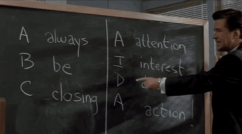 Clip of actor Alec Baldwin from Glengarry Glen Ross film reading Always Be Closing to sales staff