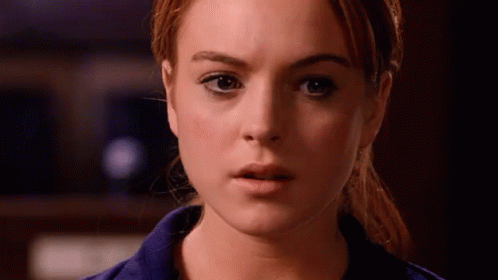 "Mean Girls" GIF with Cady Heron saying "The limit does not exist!" 