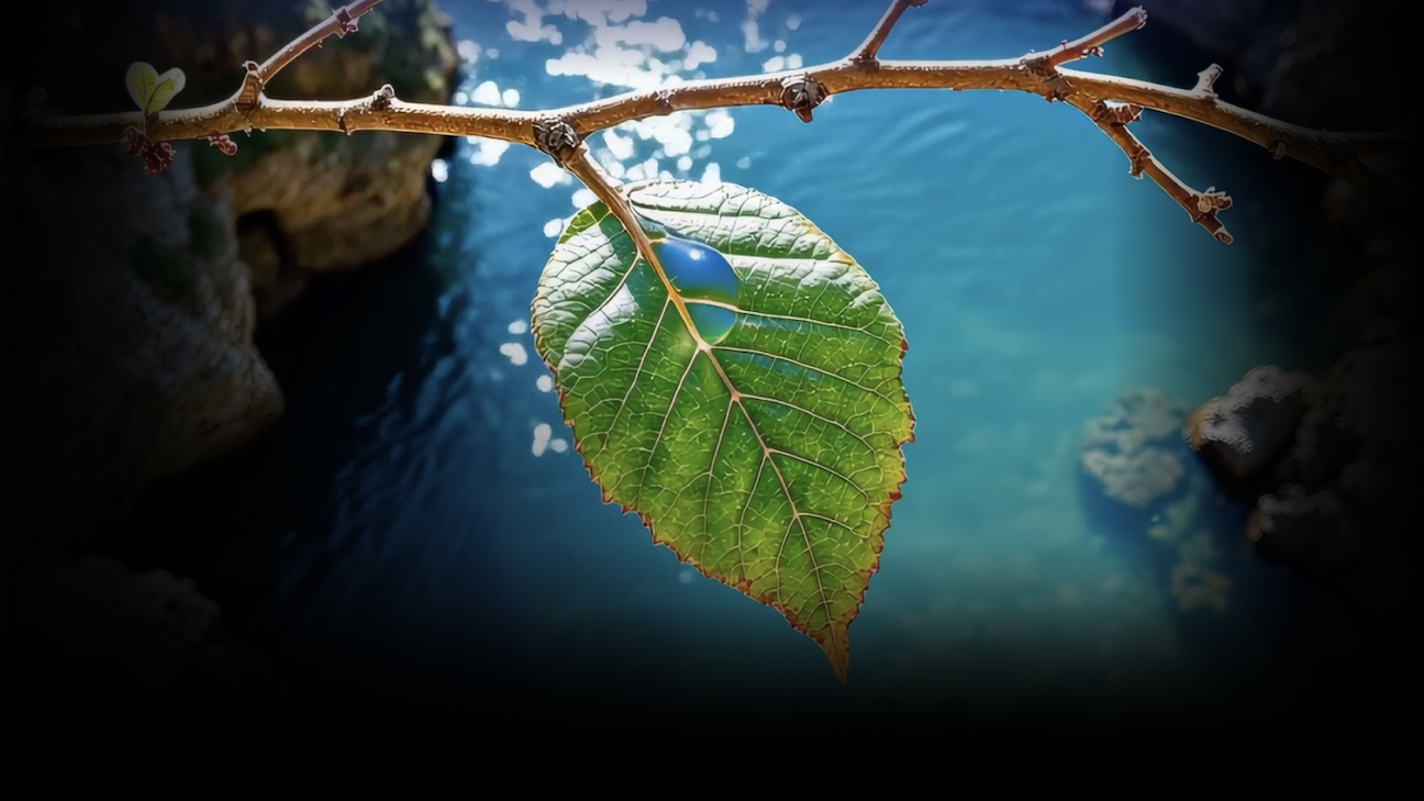 close up image of a leaf