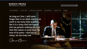 Obama Presidential Library / National Archives Site Establishes The Digital Record