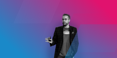 Blue to pink gradient