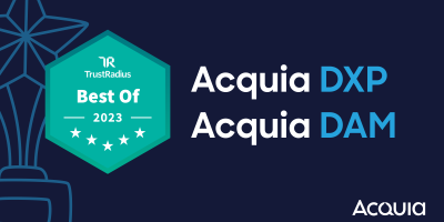 Acquia DXP and DAM TrustRadius Awards