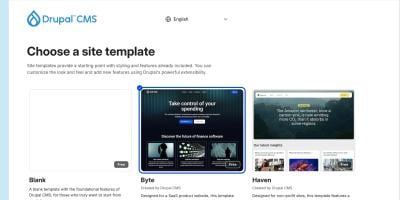 As of version 2, Drupal CMS now includes a Site Template selection step