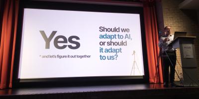 Aidan answers the question, "Should we adapt to AI or should AI adapt to us?" with "Yes"