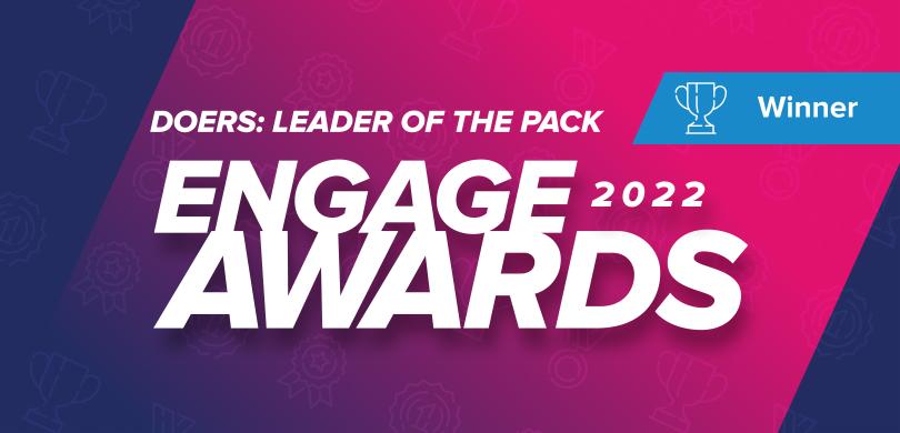 Engage Awards 2022 Leader of the Pack Winner Banner