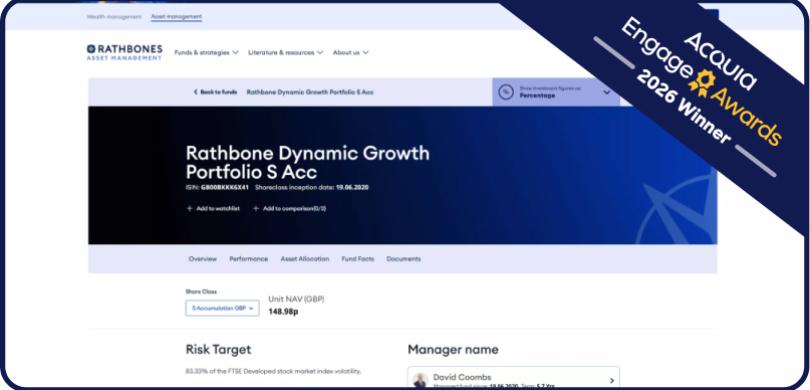 Software company website homepage with blue header and navigation menu