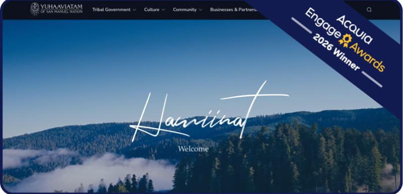 Yuhaaviatam of San Manuel Nation homepage of website