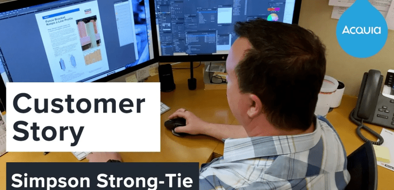 Video Title Screen with text saying Customer Story Simpson Strong-Tie