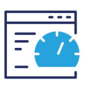illustration of a browser with a speedometer