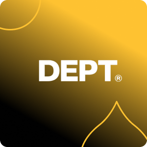 Dept logo on yellow