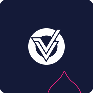 black to pink gradient with the versantus logo