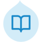 Book icon in blue droplet