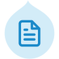 documentation icon in blue droplet