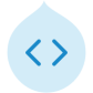 Code Icon in blue droplet