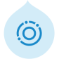 blue droplet with a staggered ring icon in the center