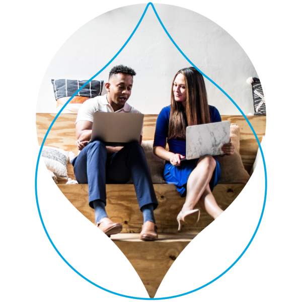 Acquia open DXP photo drop graphic