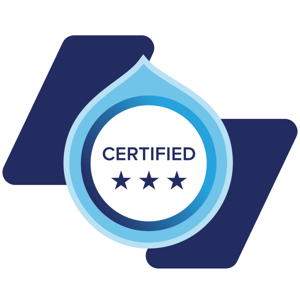 Drupal certification badge graphic