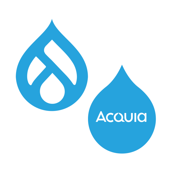 drupal logo and acquia logo