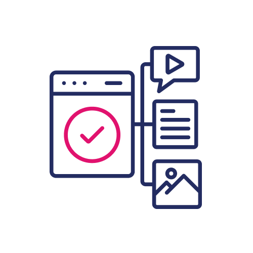 Website analytics dashboard showing performance metrics with clock icon and data charts