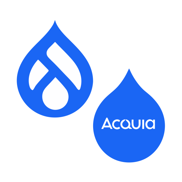 drupal logo and acquia logo