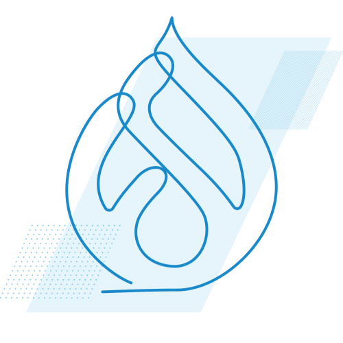 Drupal Logo blue line art