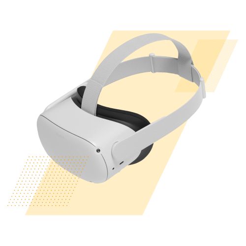 Oculus quest with yellow acquia brand textures