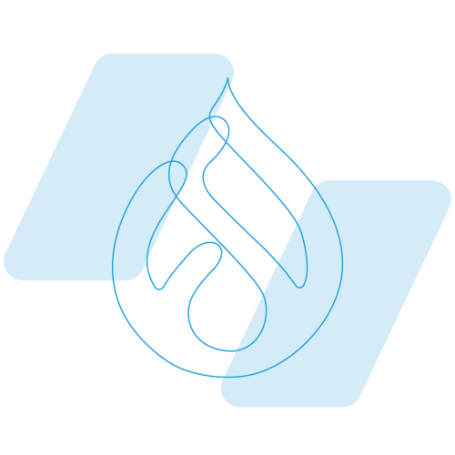 Drupal line icon rounded angled graphics