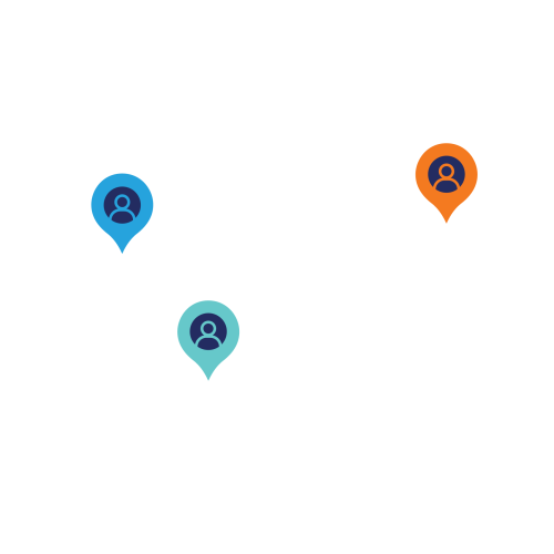 illustration of a globe with various pin points mapped on it.