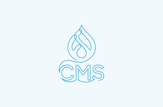 Drupal logo with CMS below