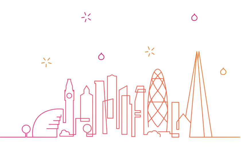 illustration of the skyline of London