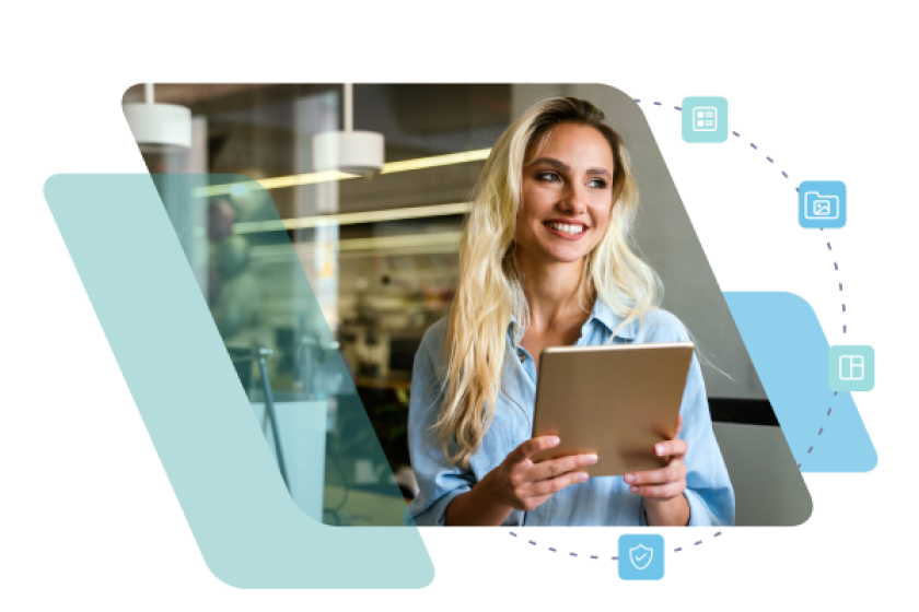 woman holding a file