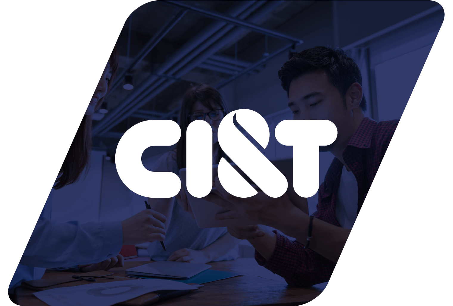 CI&T Logo in dark parallelogram