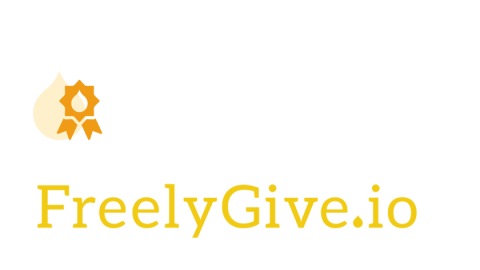 Stylized award graphic with the FreelyGive logo
