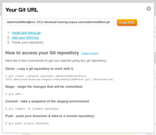 Git URL information