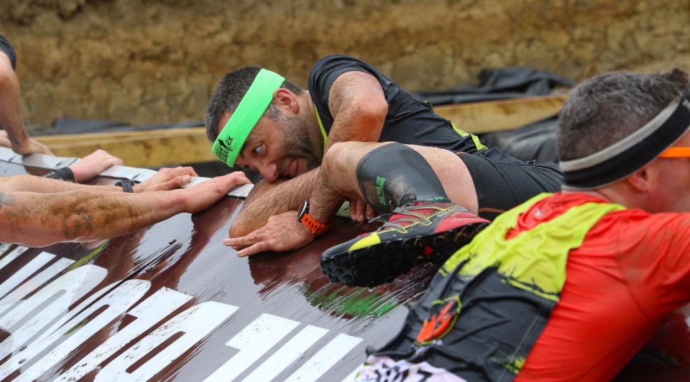 Silverio competing in a Tough Mudder