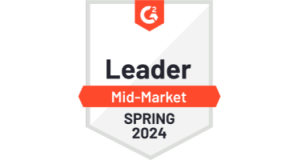 Mid-Market Leader Spring 2024 G2 Badge