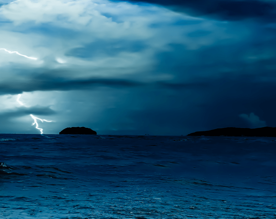 storm on the ocean
