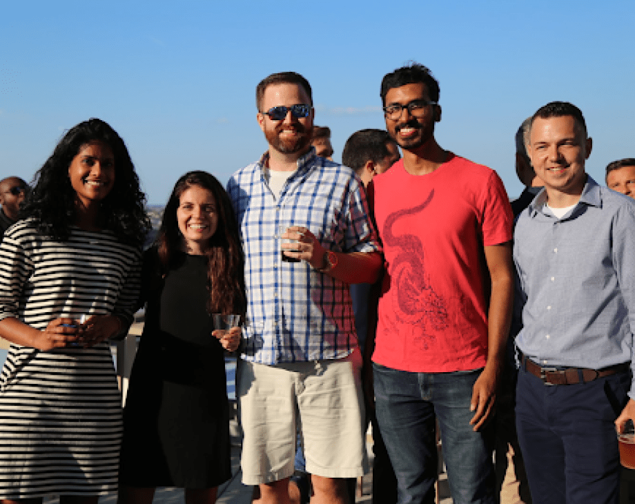 acquia employees at summer party