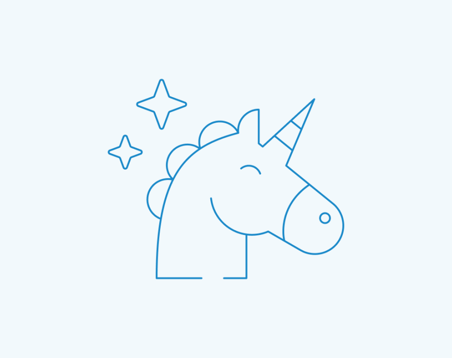 Unicorn with sparkles