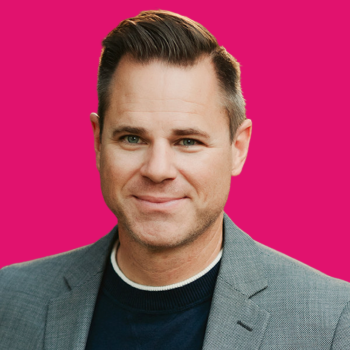 Frederick "Suzio" Mendler Headshot on Pink Background