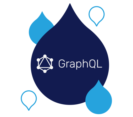 GraphQL logo in a drop