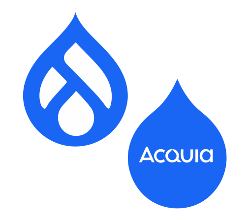 drupal logo and acquia logo