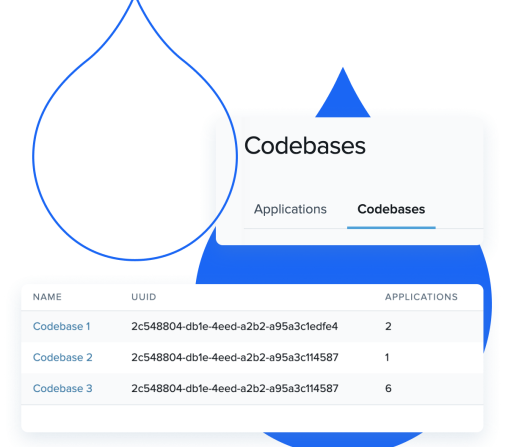 Stylized Product UI of Multi-Experience Operations showing multiple codebases