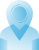 Blue Person Icon with a location pin for a head