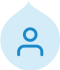 Blue user icon