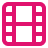 pink movie reel icon